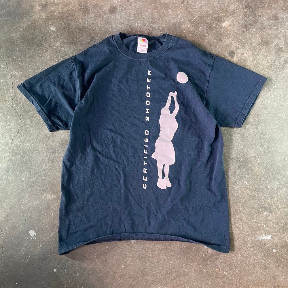 Vintage 1997 certified shooter basketball navy/gray t-shirt men’s large